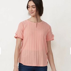 LC Lauren Conrad Tulip Ruffle Sleeve Tee Size XS